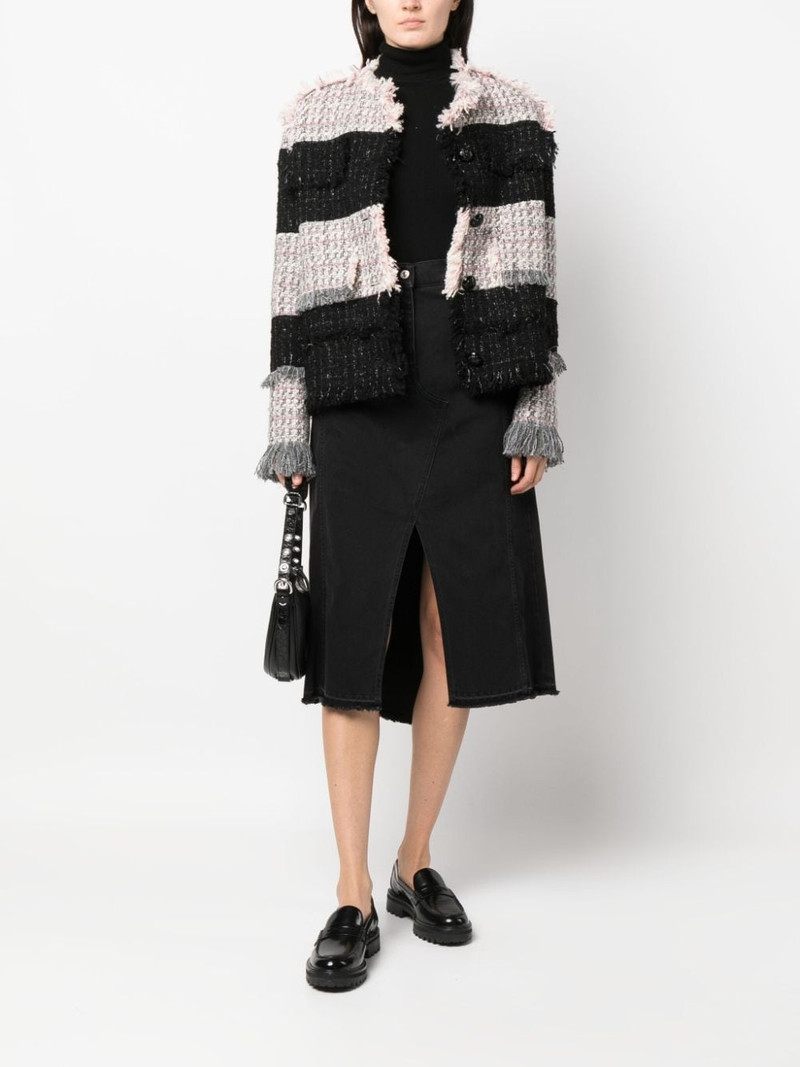 MSGM logo-patch cotton skirt outlook