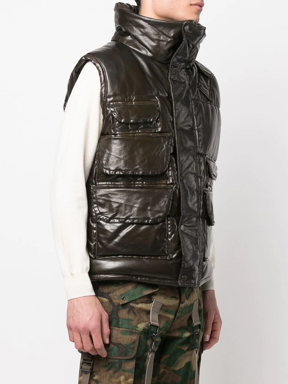 multiple-pocket design gilet - 3