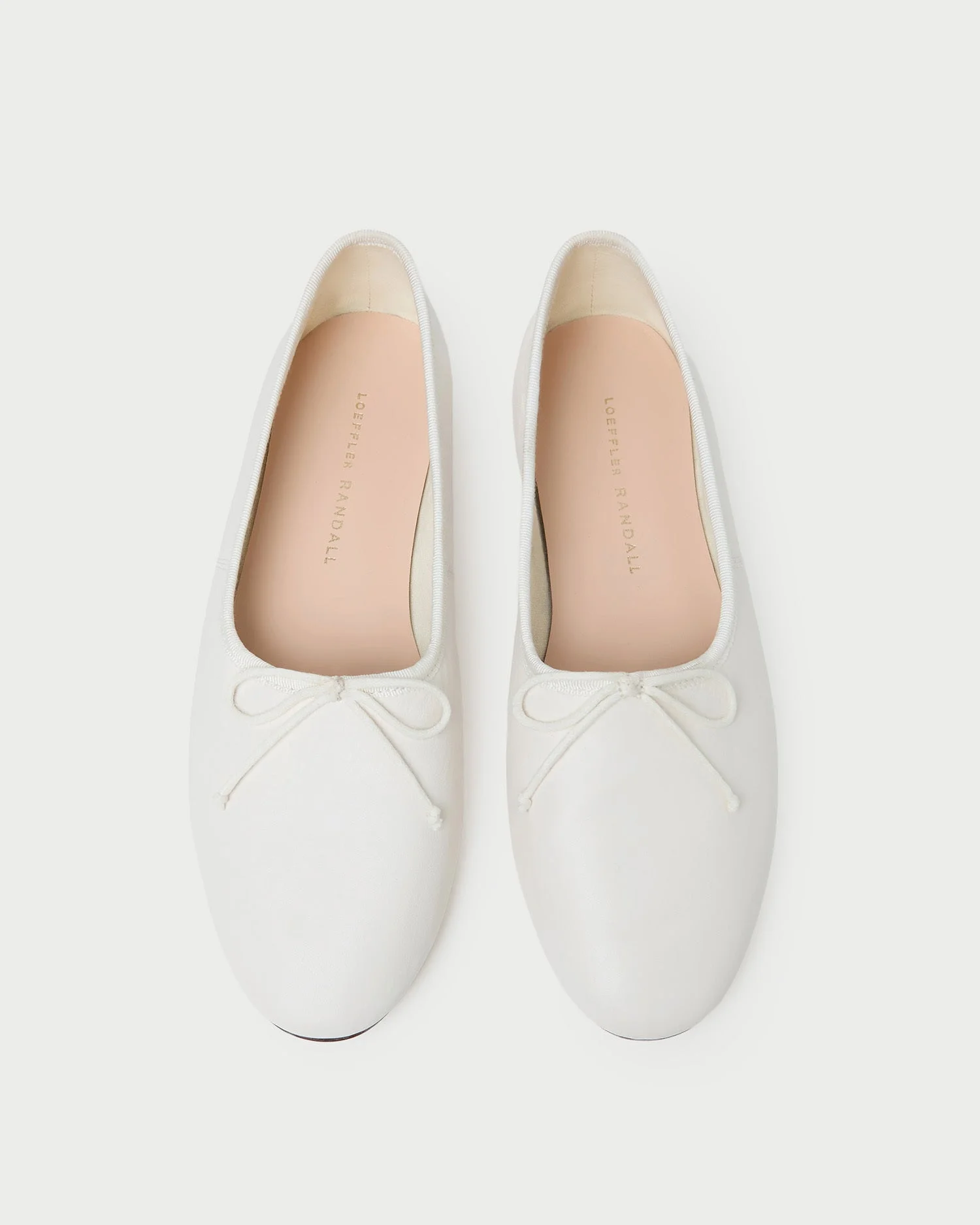 Landon Cream Leather Ballet Flat - 1