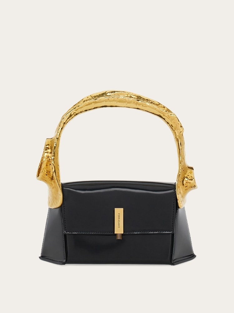 MINI BAG WITH SCULPTURAL HANDLE - 1