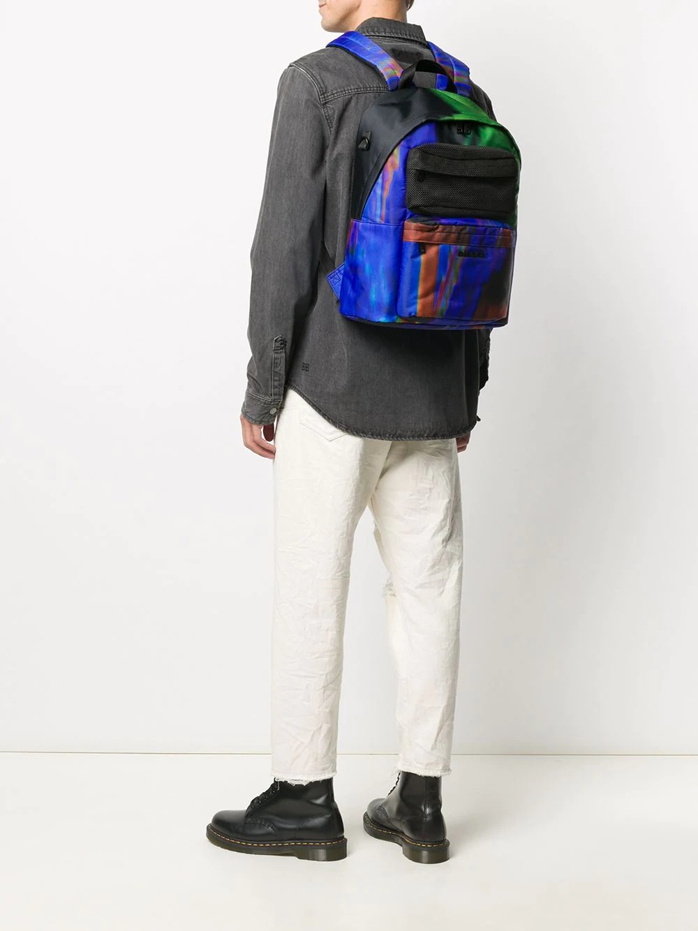 abstract print backpack - 2