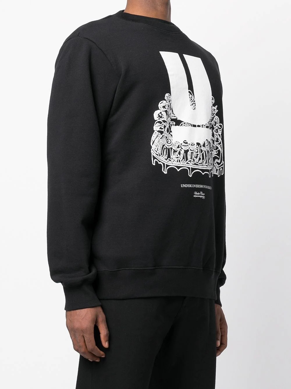 logo-print cotton jumper - 3