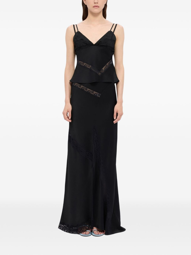 MSGM lace panel maxi skirt outlook