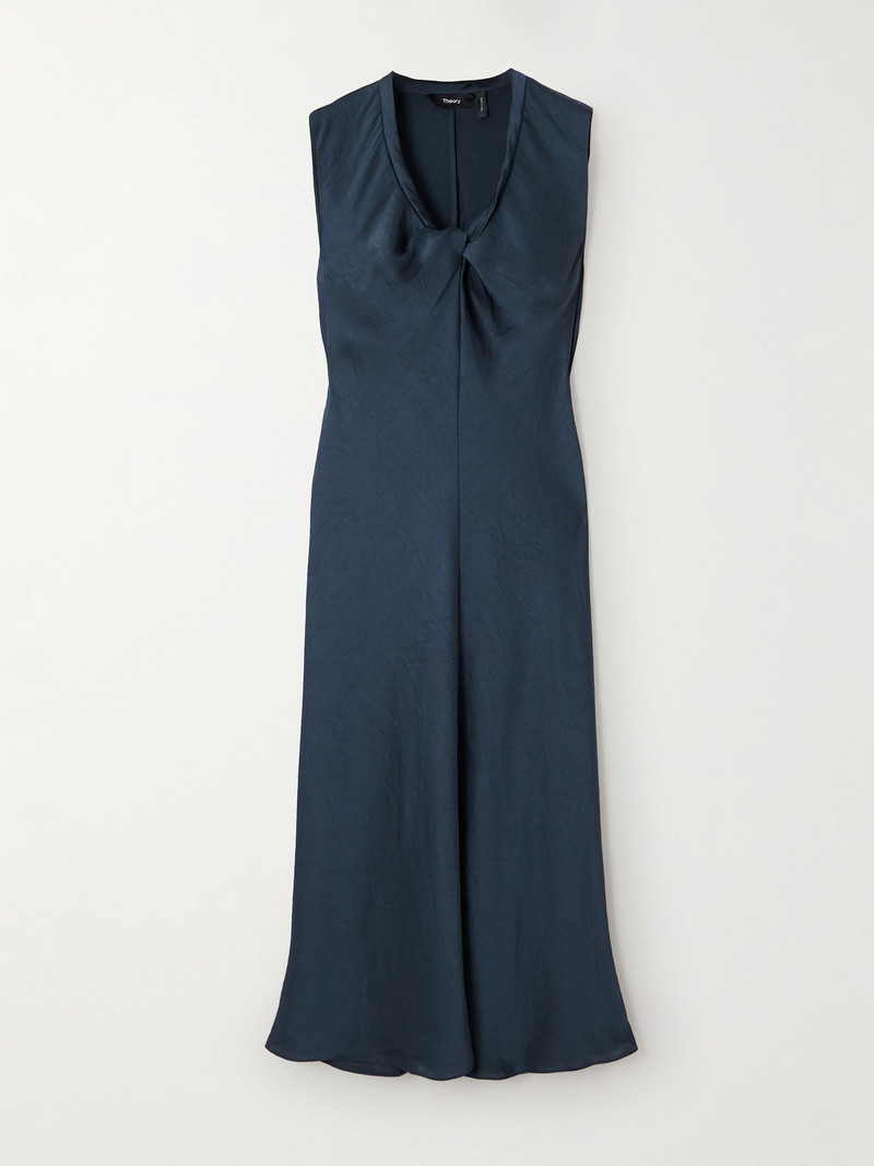 Twist Scoop Recycled-satin Dress 1
