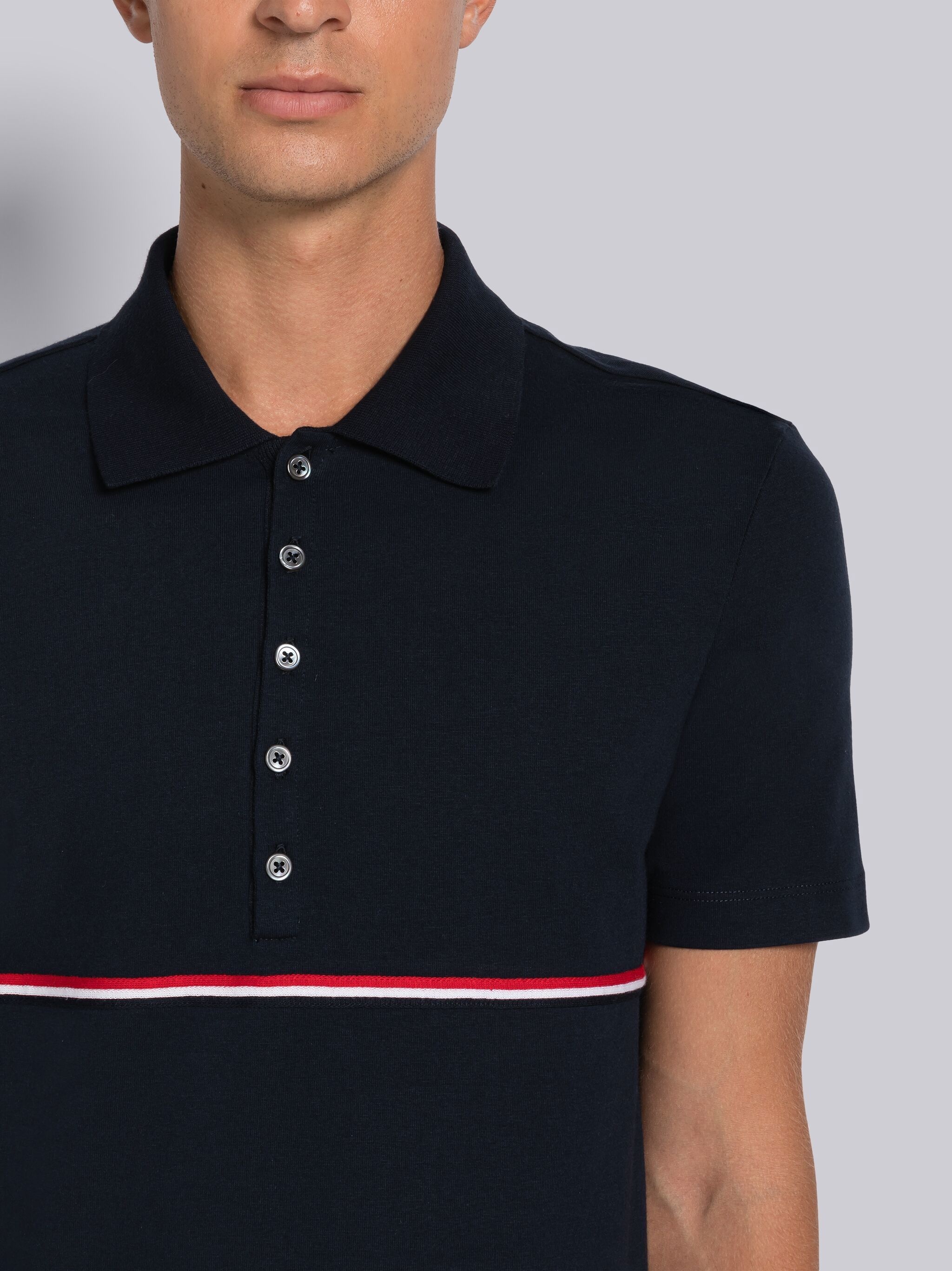 Midweight Jersey Stripe Short Sleeve Polo - 5