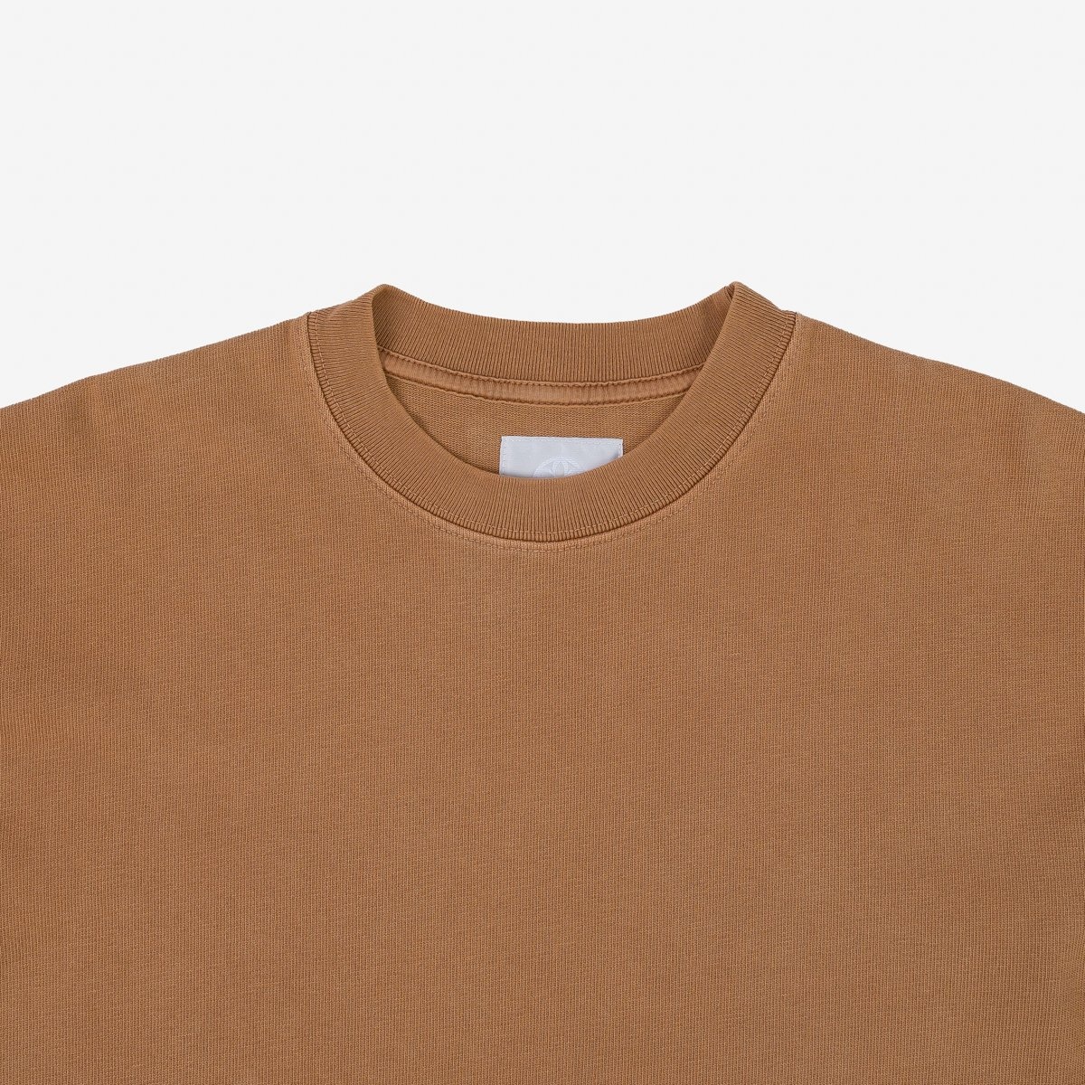 GA-LS-BRN GOOD ART HLYWD Heavyweight Long Sleeve Crew Neck T-Shirt - Golden Brown - 6