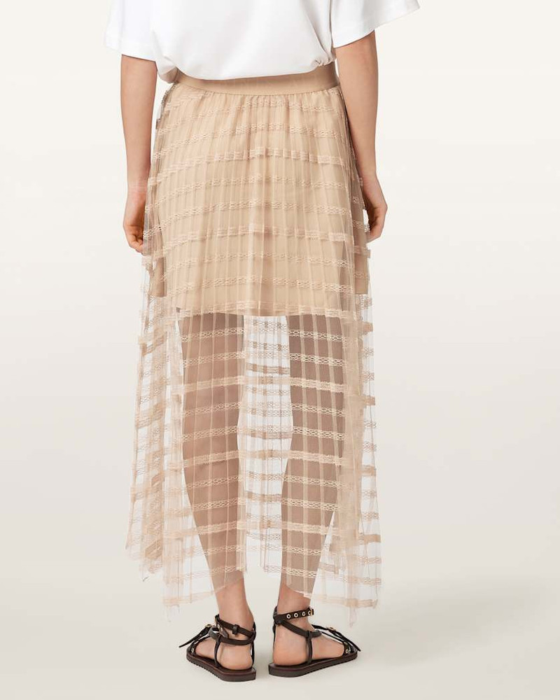 CELIA SHEER OVERLAY MIDI SKIRT 5
