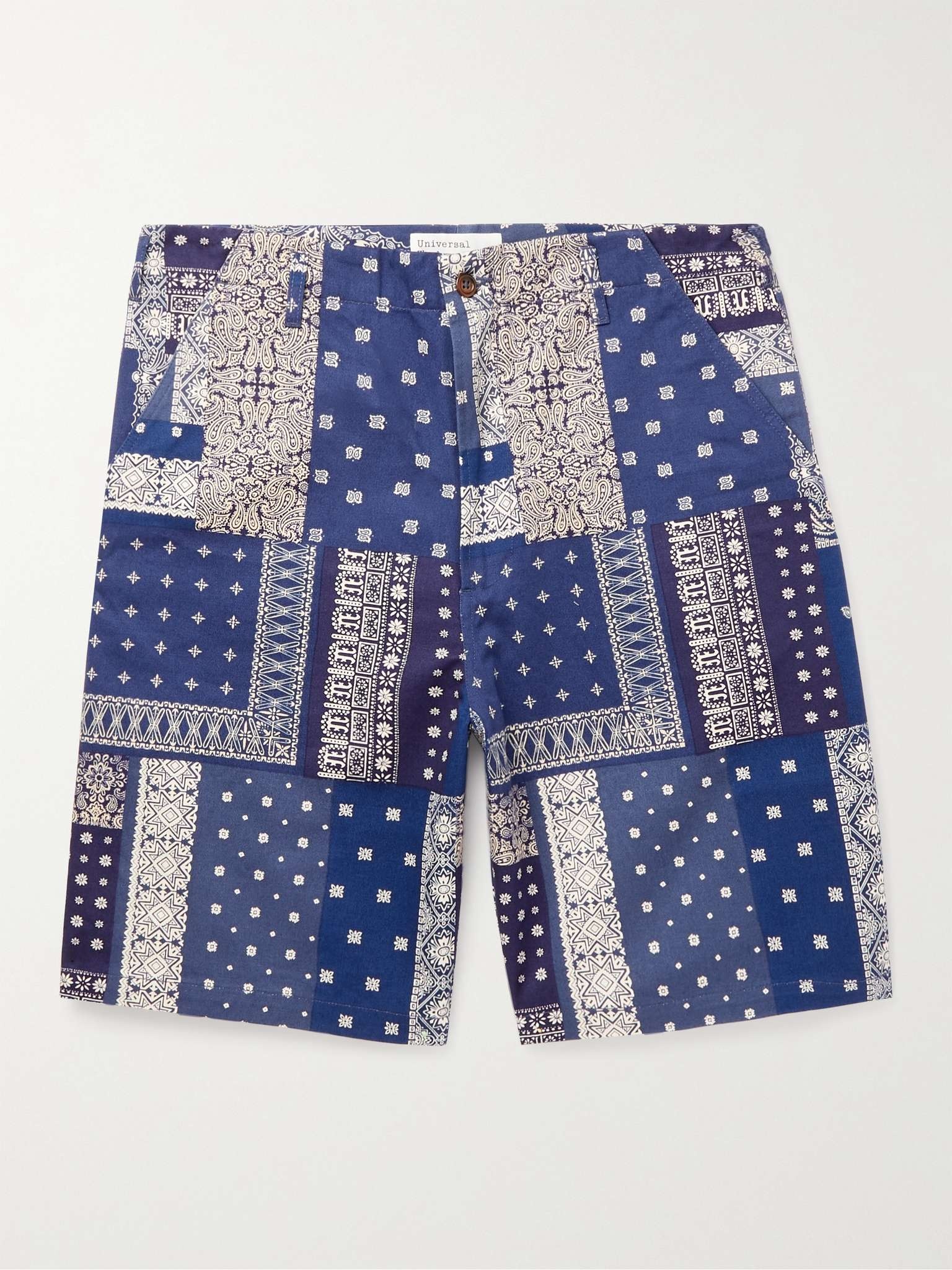 Patchwork Bandana-Print Cotton Shorts - 1