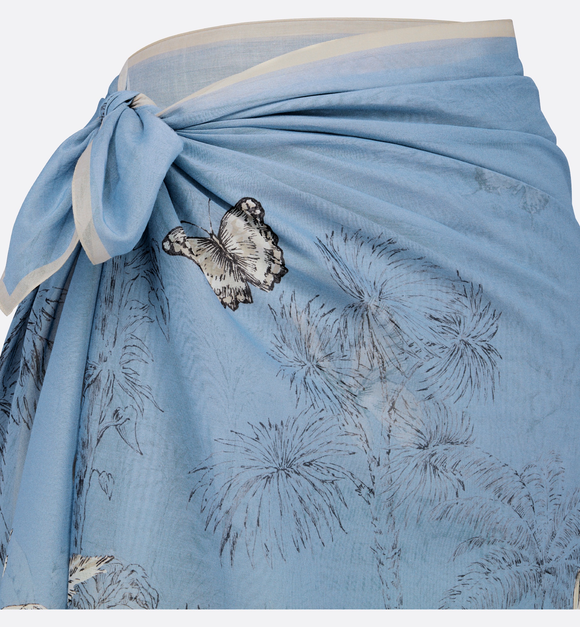 Dioriviera Toile de Jouy Palms Sarong - 3
