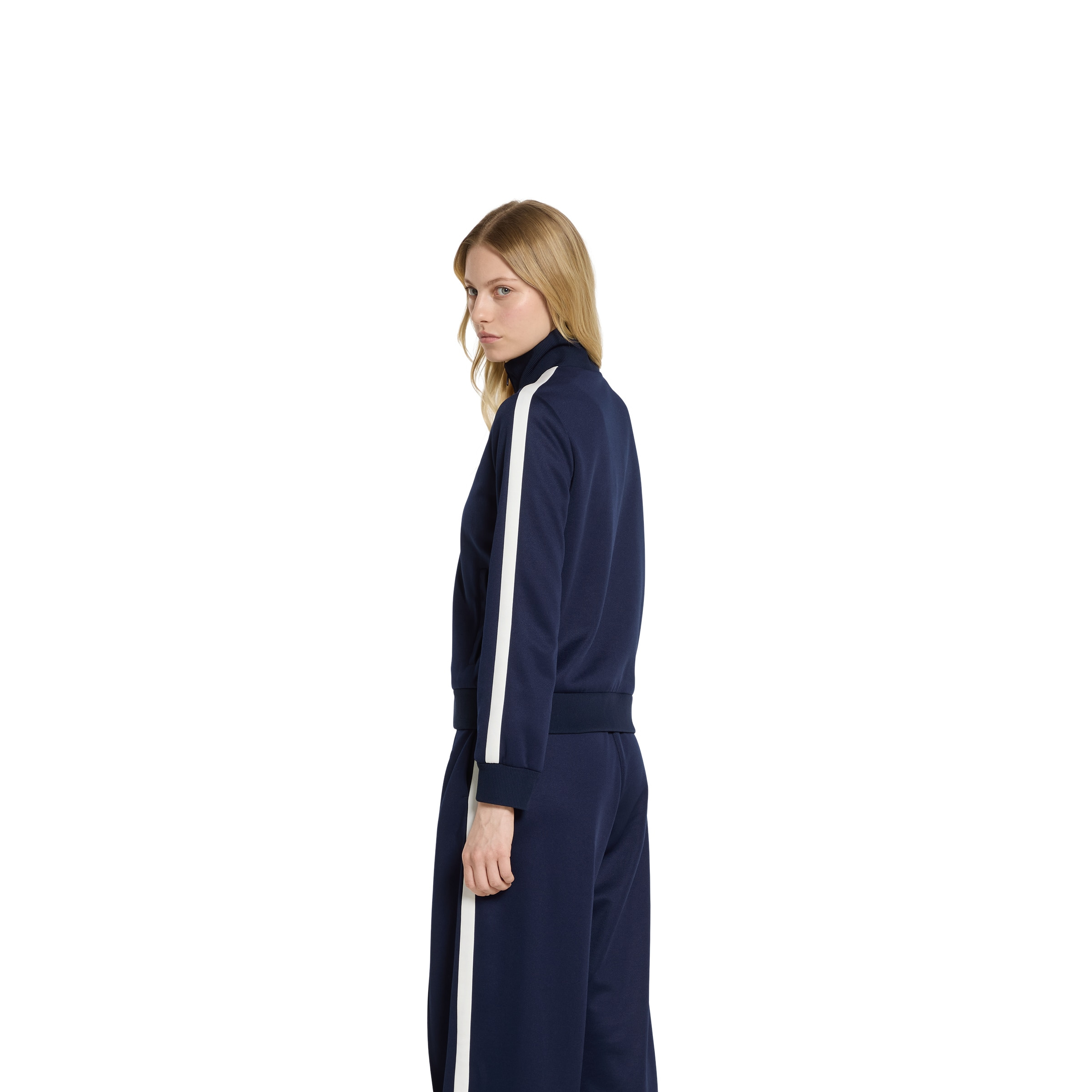 Technical jersey zip jacket with embroidery - 4