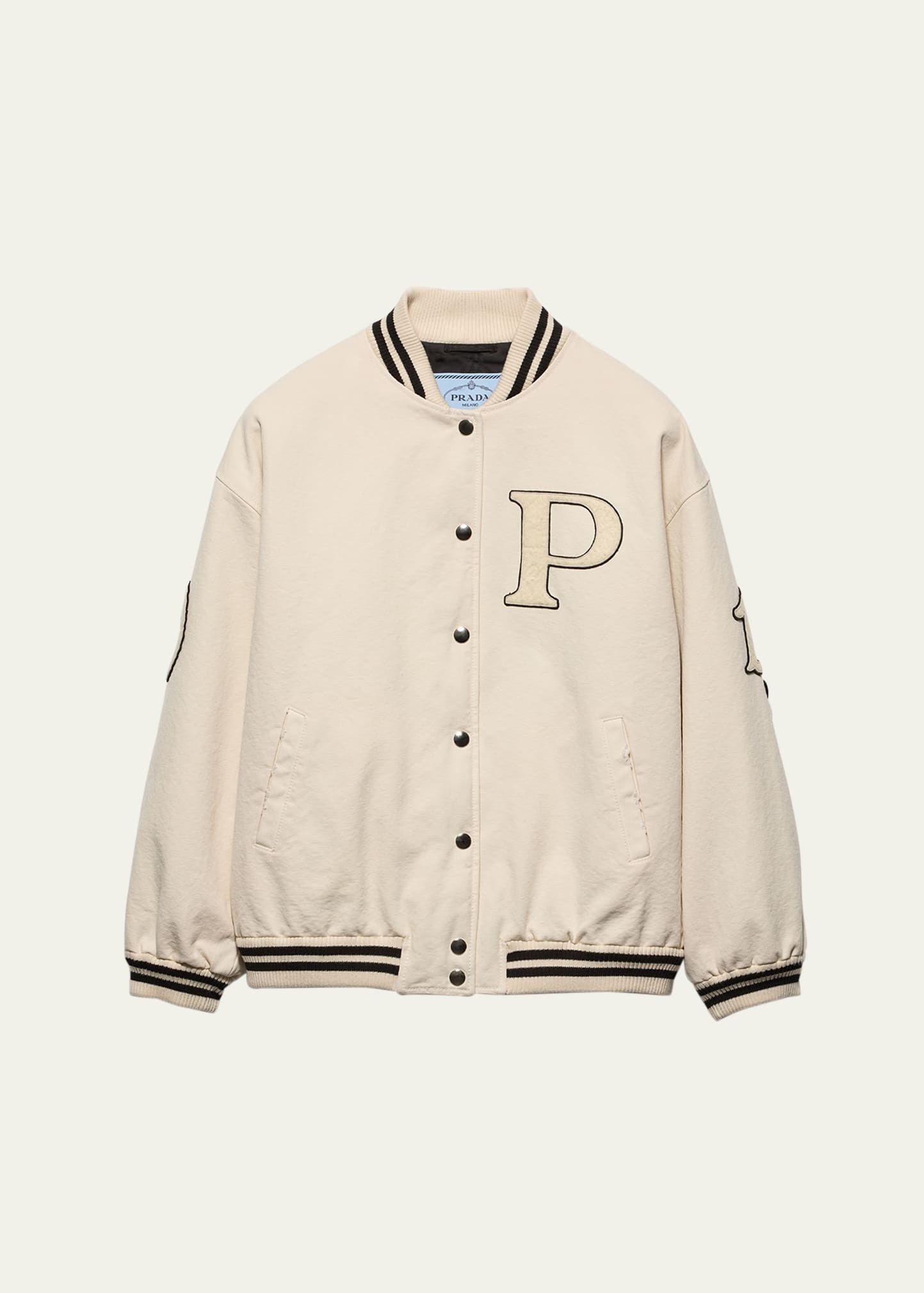 Canvas Old Oversized Bomber Jacket - 1