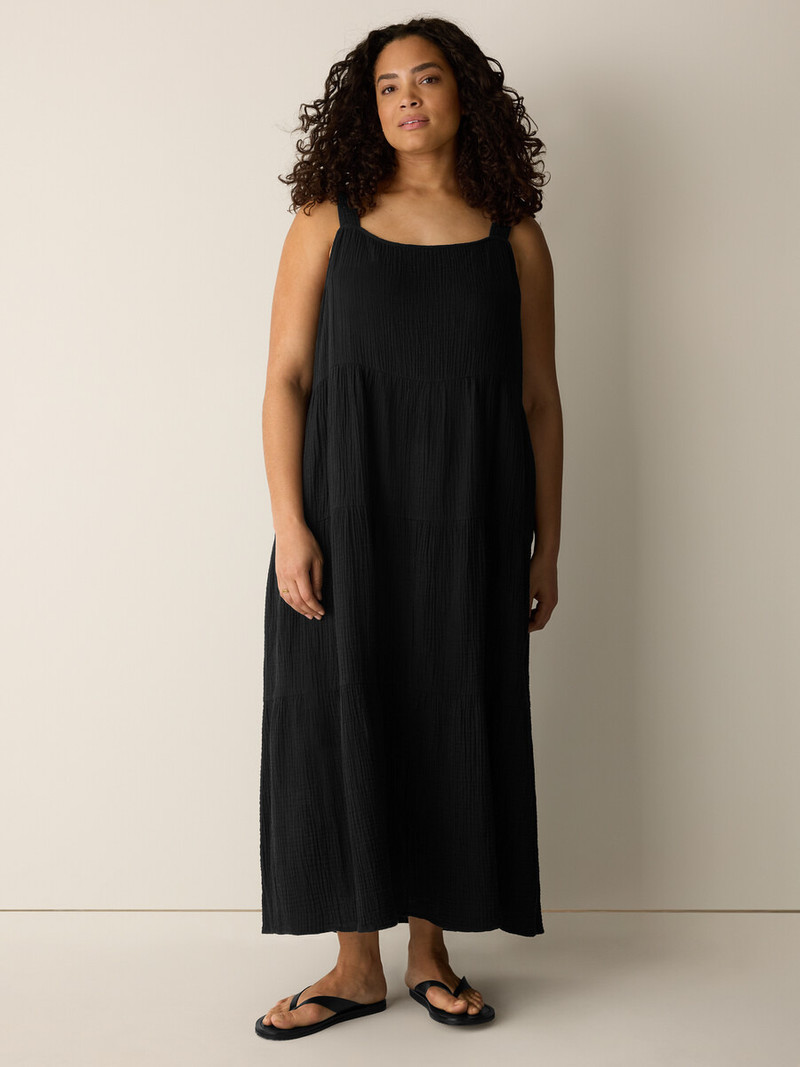 Organic Cotton Lofty Gauze Tiered Dress 6