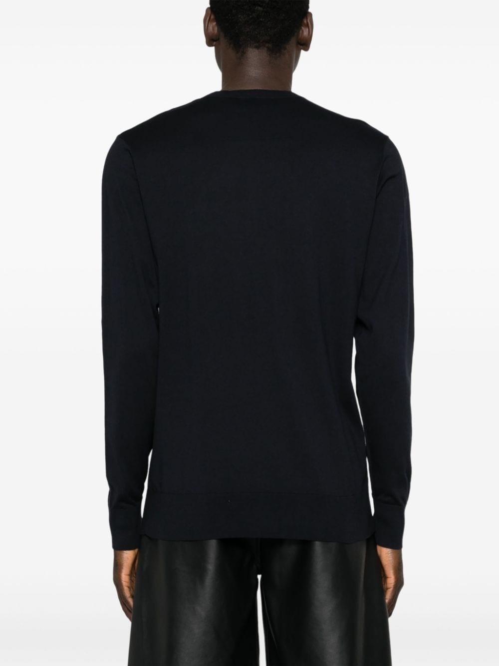 crew-neck fine-knit jumper - 4