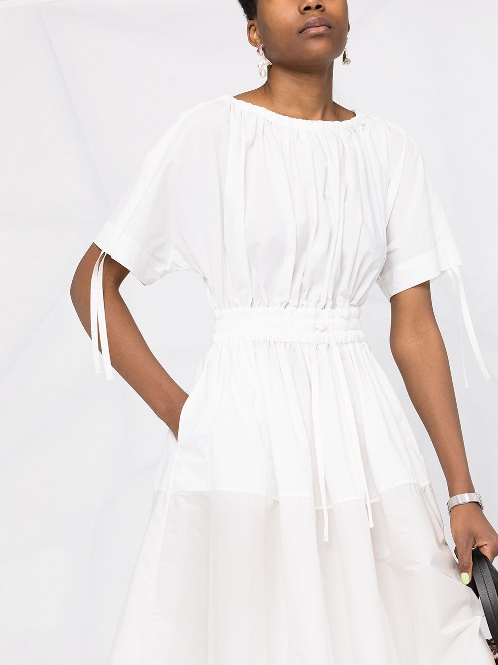 drawstring flared dress - 3