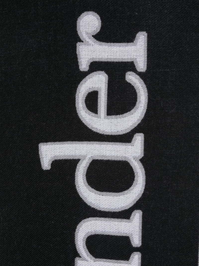 Alexander McQueen logo-print wool scarf outlook