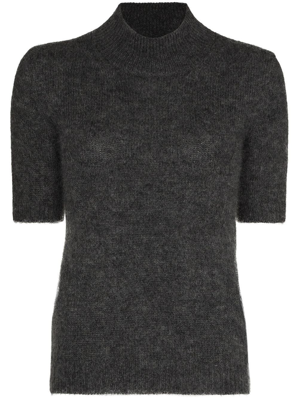 short-sleeve knitted top - 1