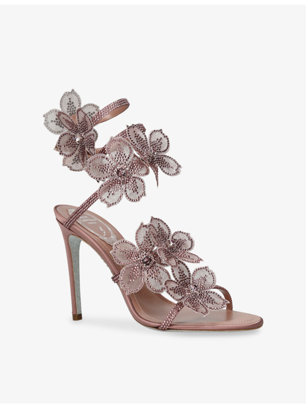 Floral Cleo 105 Satin Heeled Sandals - 3