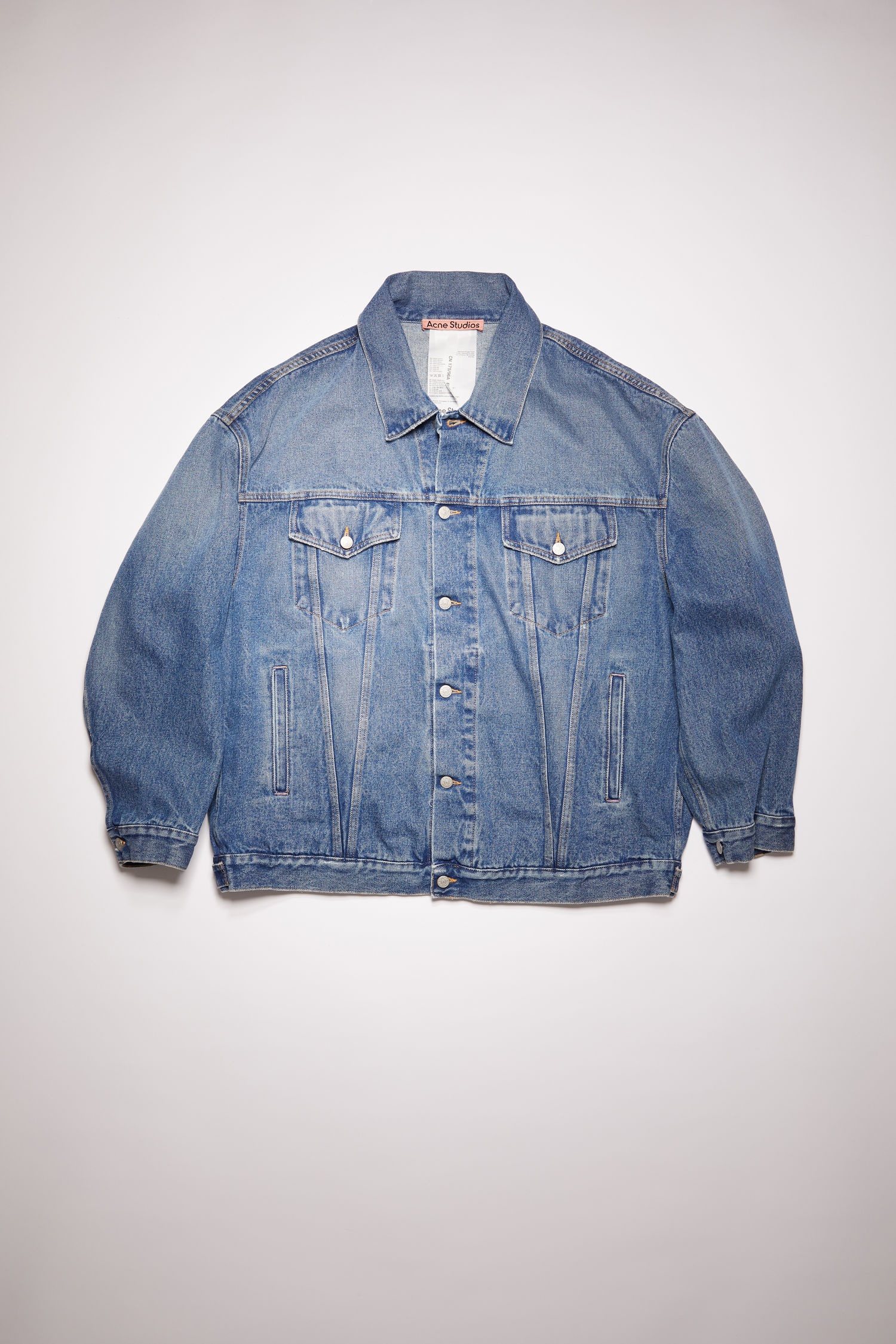 Oversized denim jacket - Mid Blue - 1