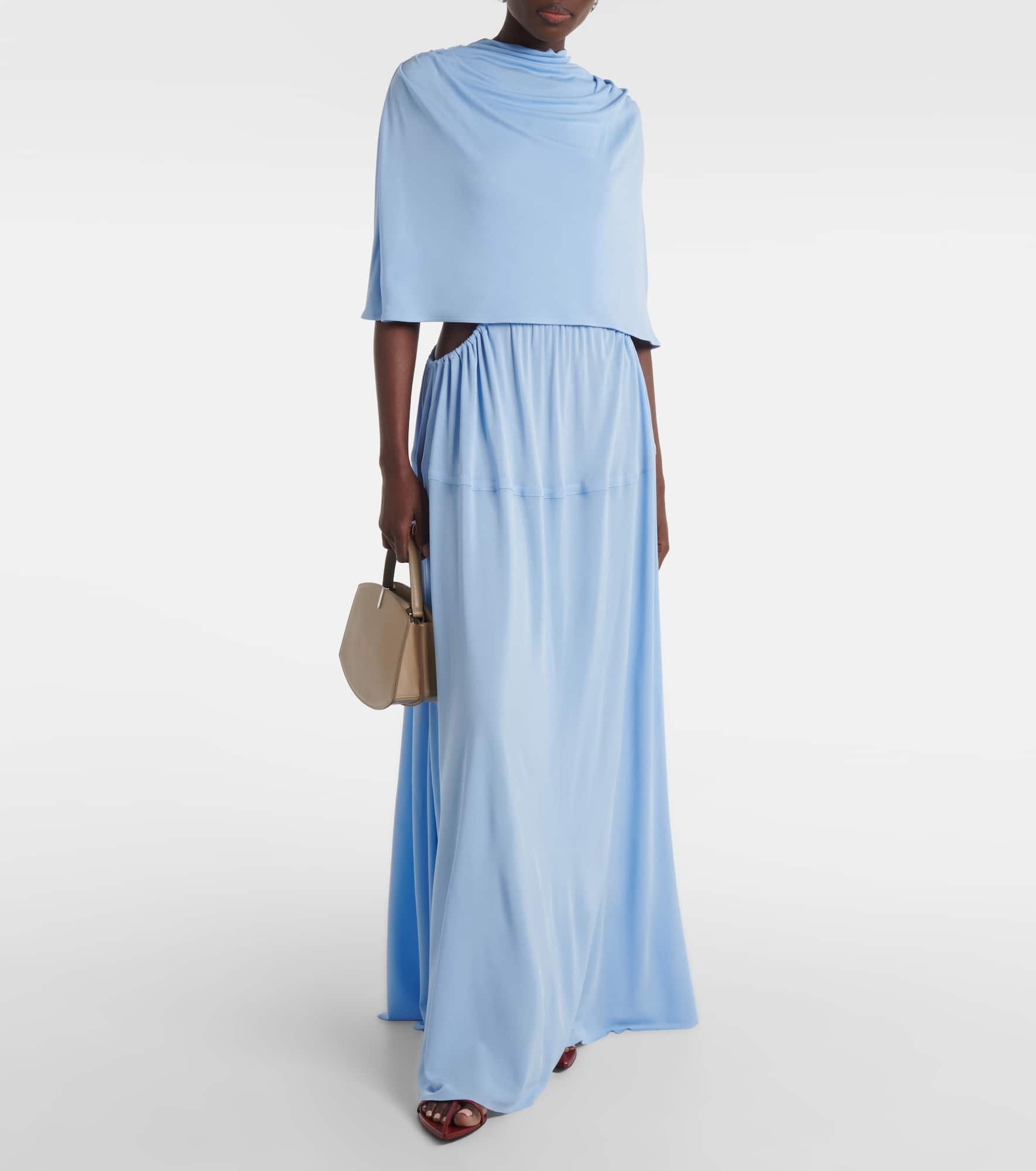Frankie caped jersey maxi dress - 2