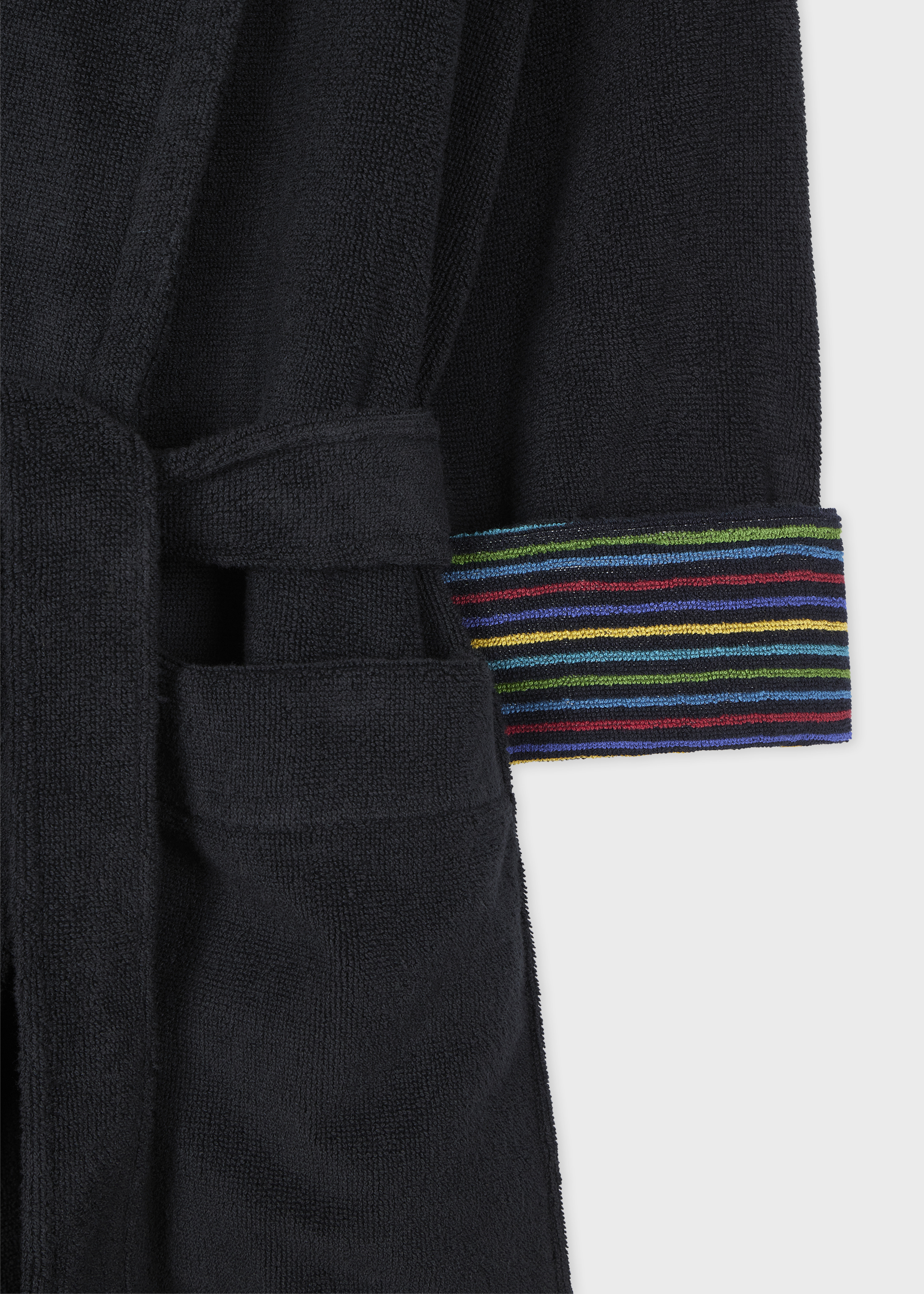 Black Zebra Logo Towelling Dressing Gown - 5