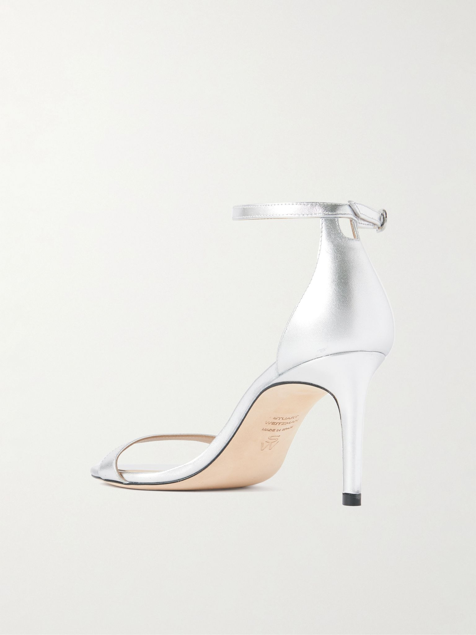 Nudist II metallic leather sandals Silver - 3