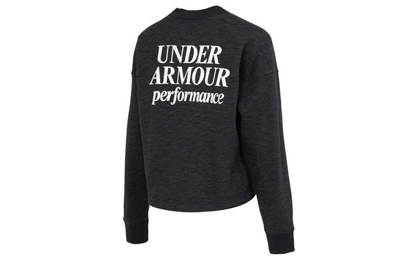 Under Armour (WMNS) Under Armour Essential Script Crew Sweatshirt 'Black' 1374108-001 outlook