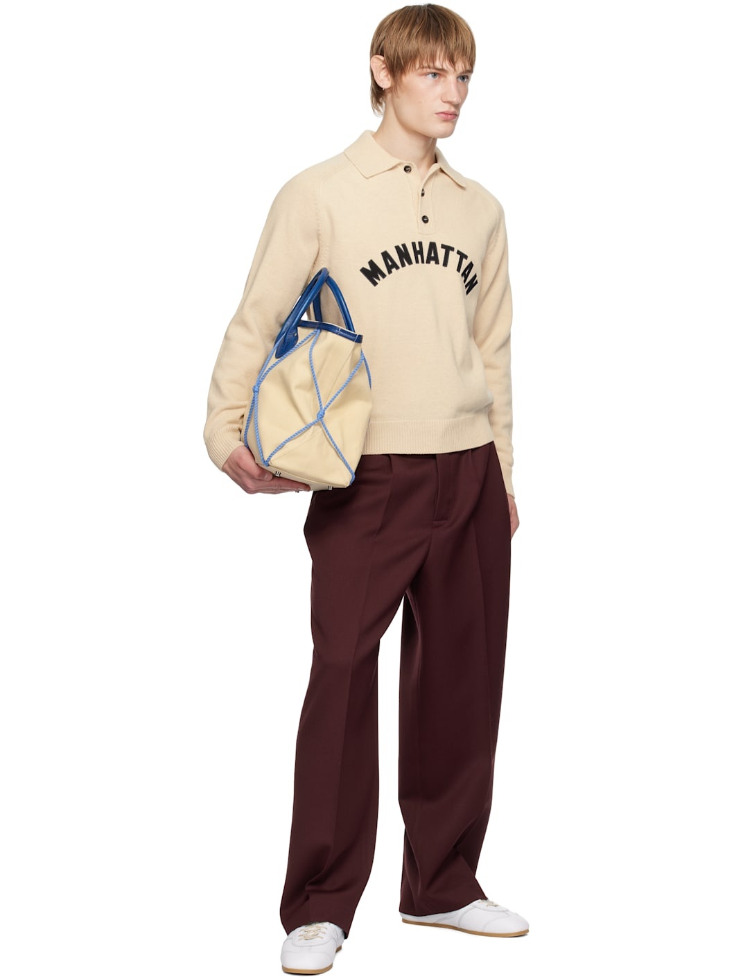 Burgundy Riding Twill Braided Trousers - 4