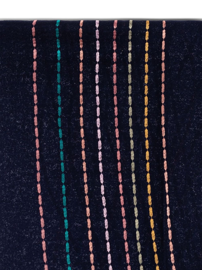Paul Smith fringed embroidered scarf outlook