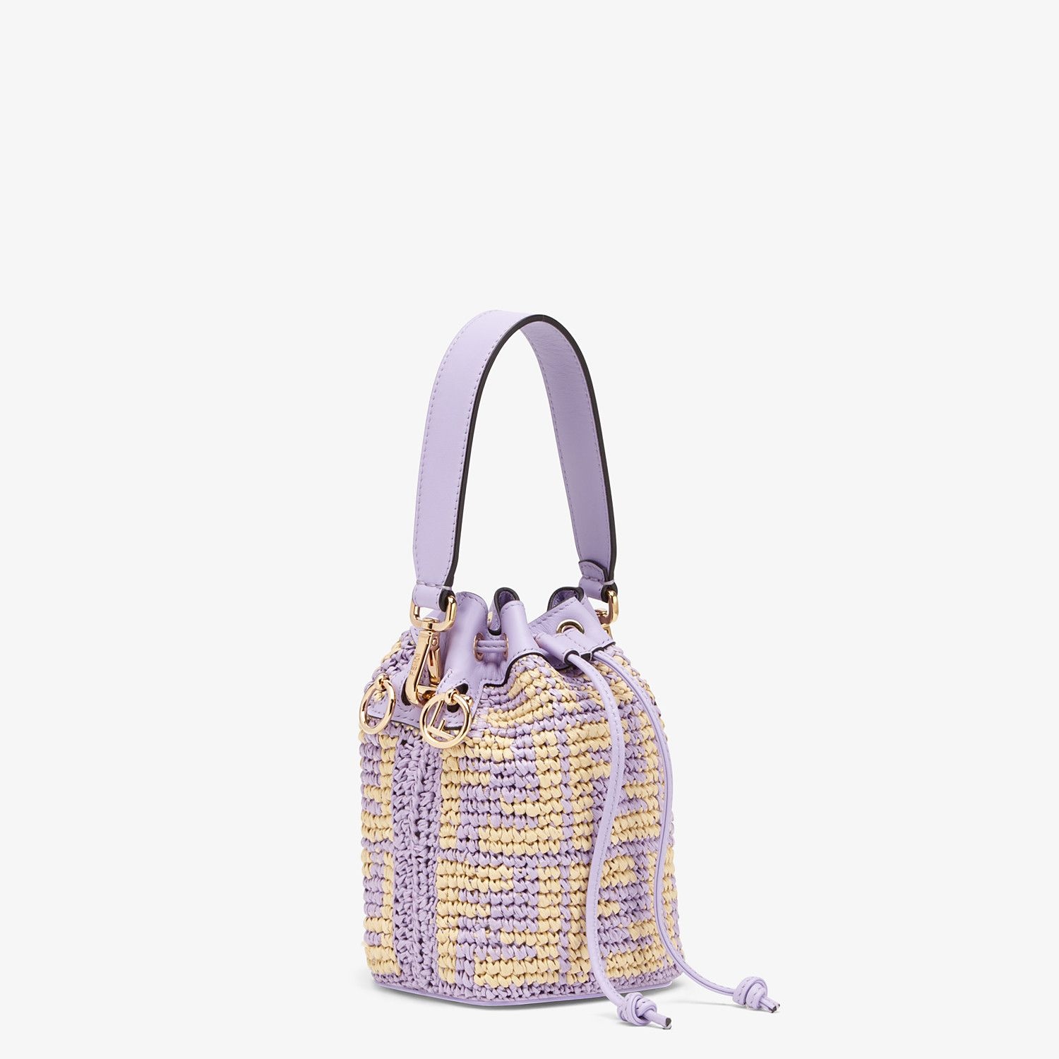 Lilac raffia mini-bag - 3