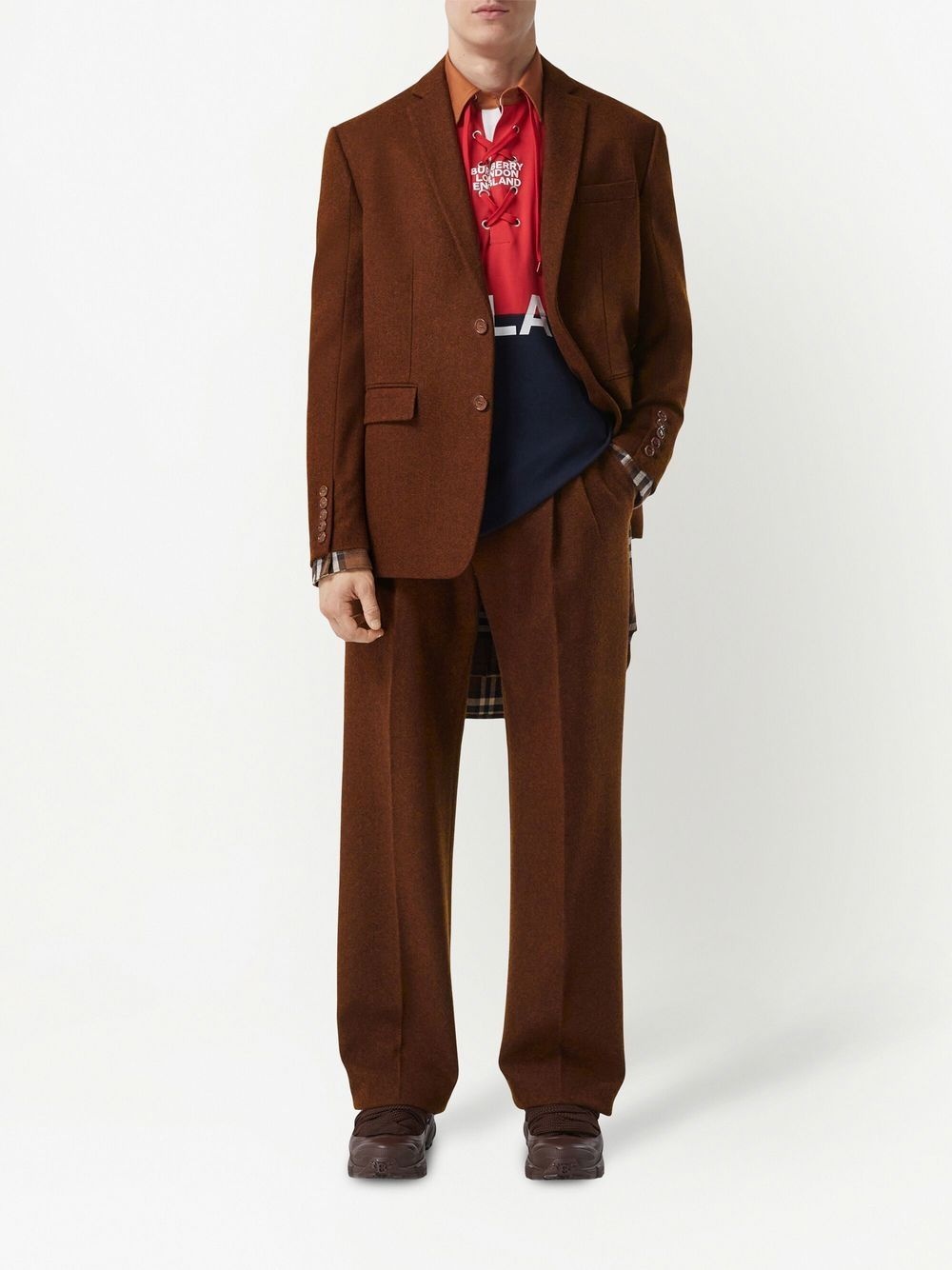 PLEATED WIDE-LEG TROUSERS - 4