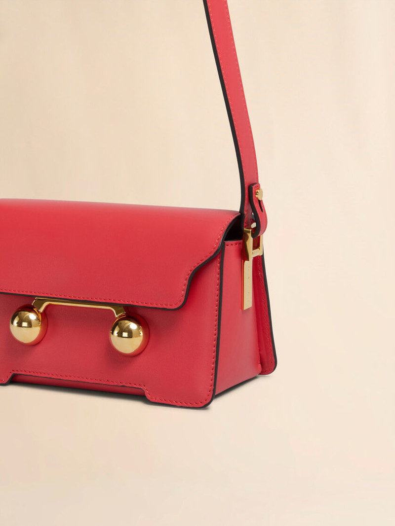 RED LEATHER TRUNKAROO MINI SHOULDER BAG 4