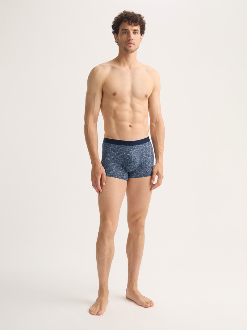 Cloud Pima Cotton Boxer Briefs Navy Blue Night Sky 3
