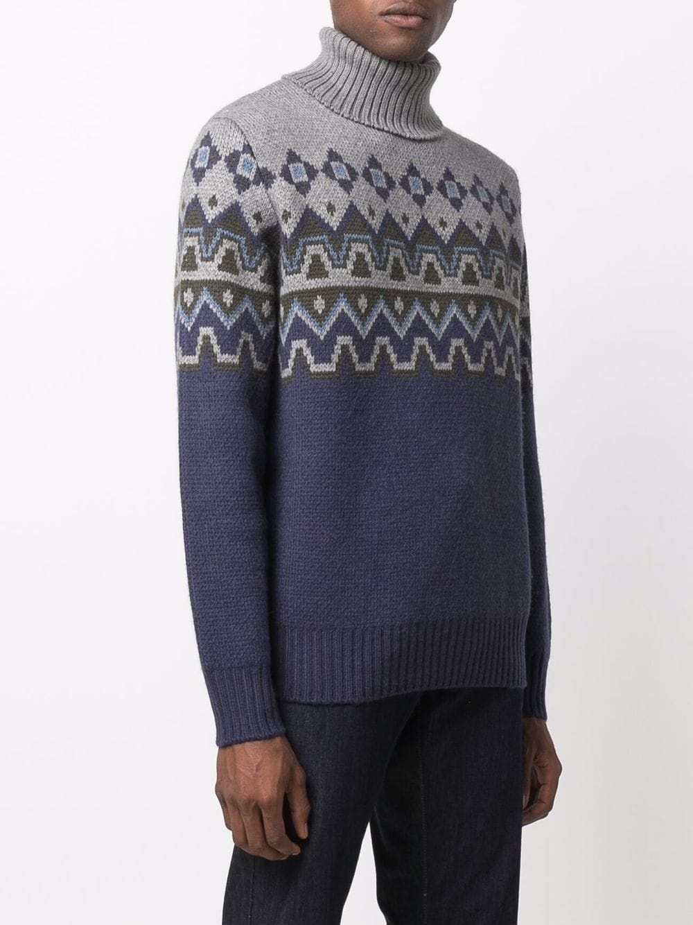 fair aisle intarsia knit jumper - 3