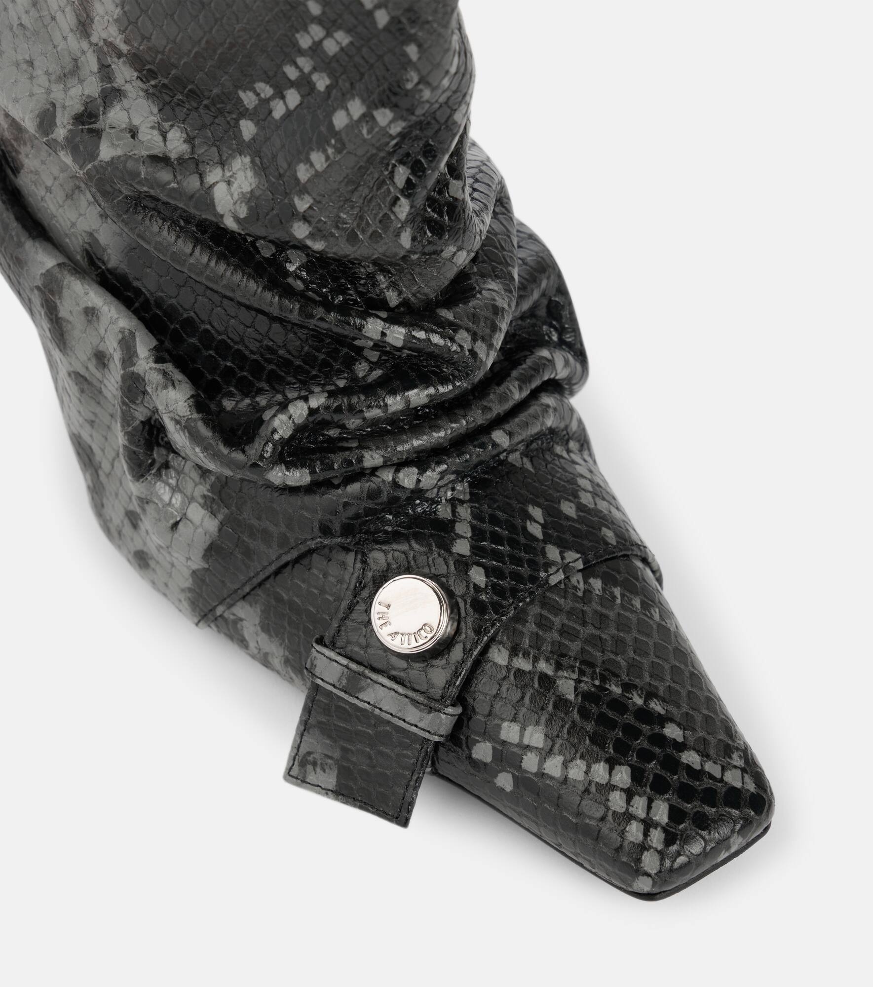 Juno 95 snake-effect leather ankle boots - 5