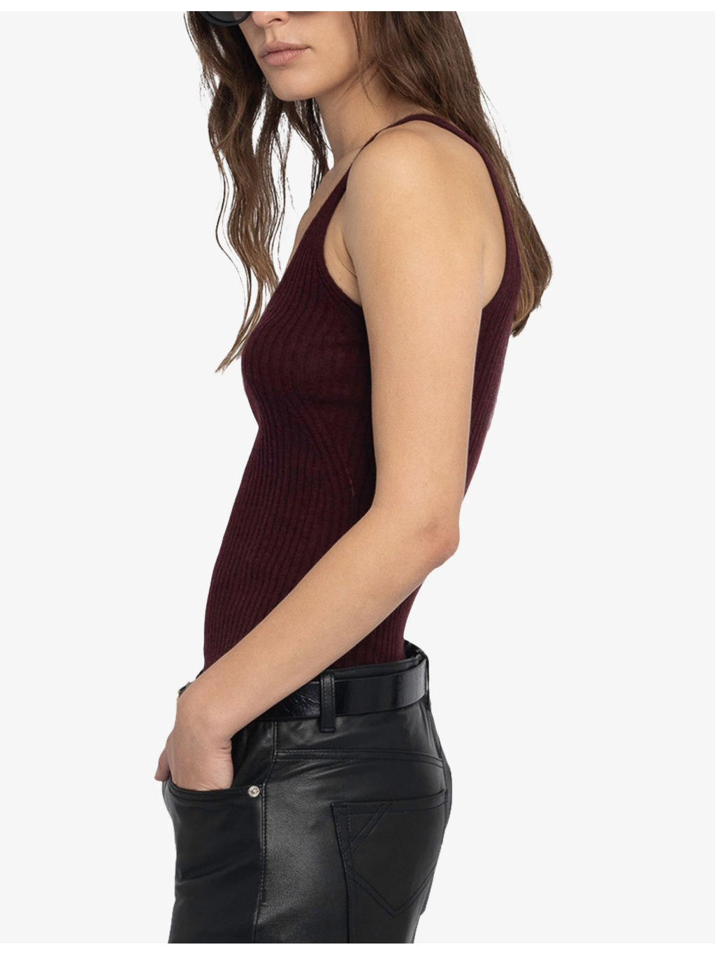 Nora Frayed-Hem Cashmere Tank Top - 3