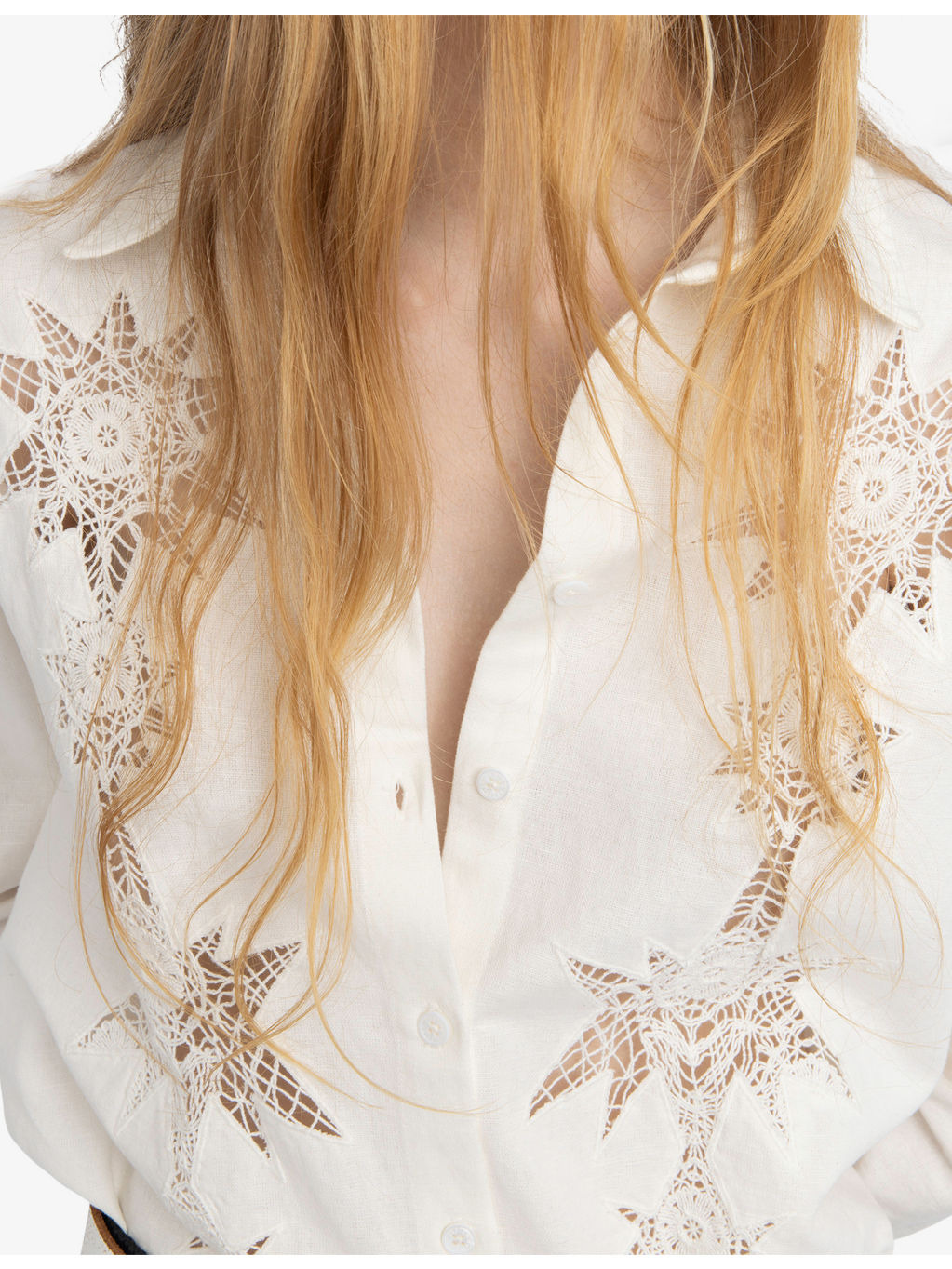 Morning Embroidered-Lace Linen and Cotton-Blend Shirt - 6