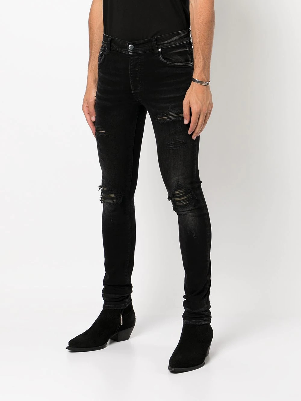 distressed skinny jeans - 3