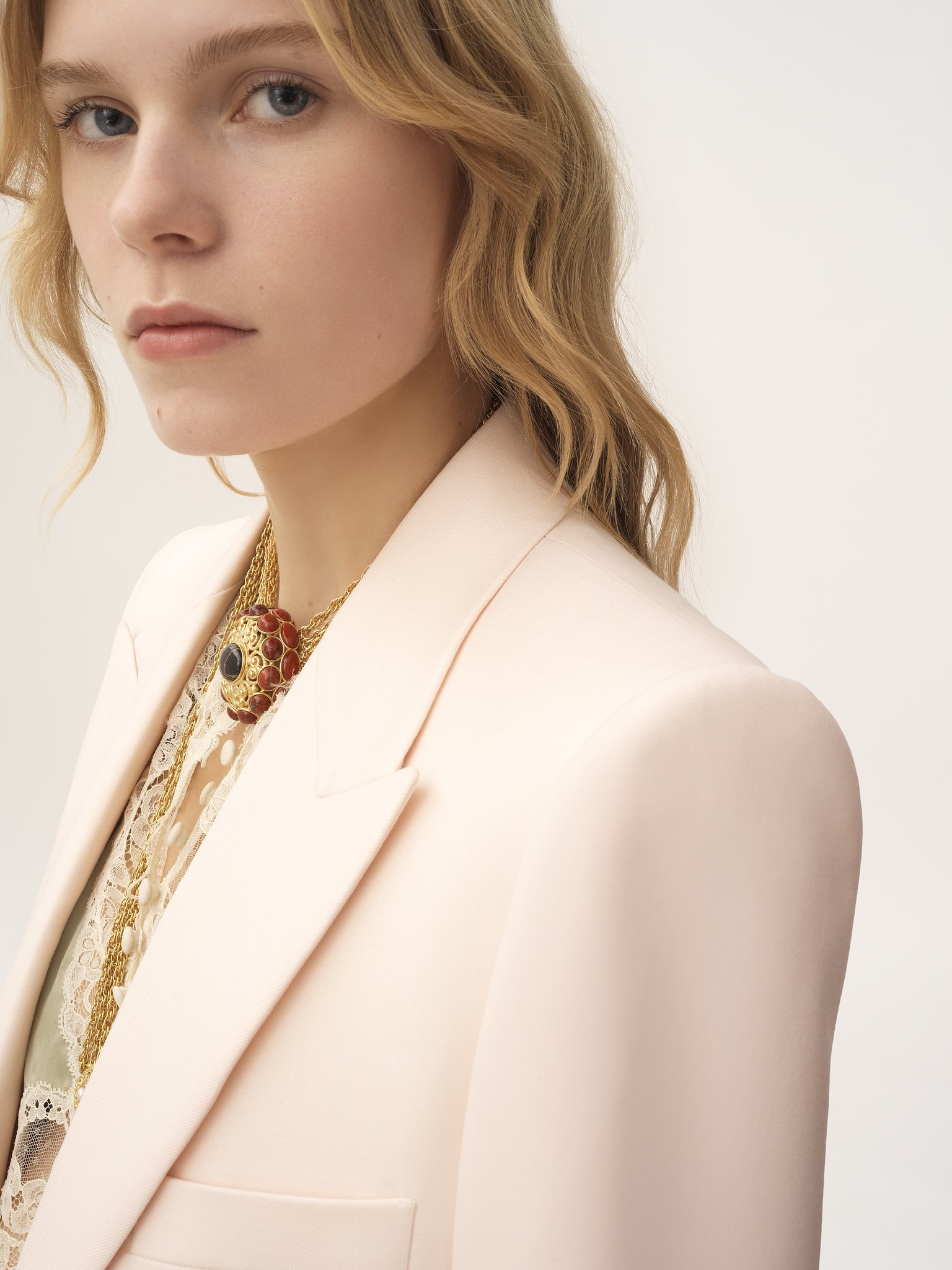 SINGLE-BREASTED TAILORED JACKET IN WOOL GABARDINE - 6