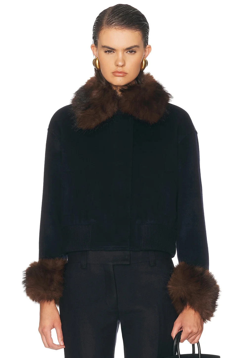 Wool Fur Trim Jacket - 1