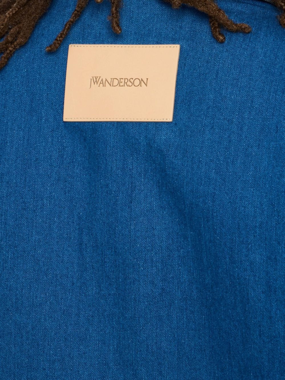 corduroy-collar denim polo shirt - 4