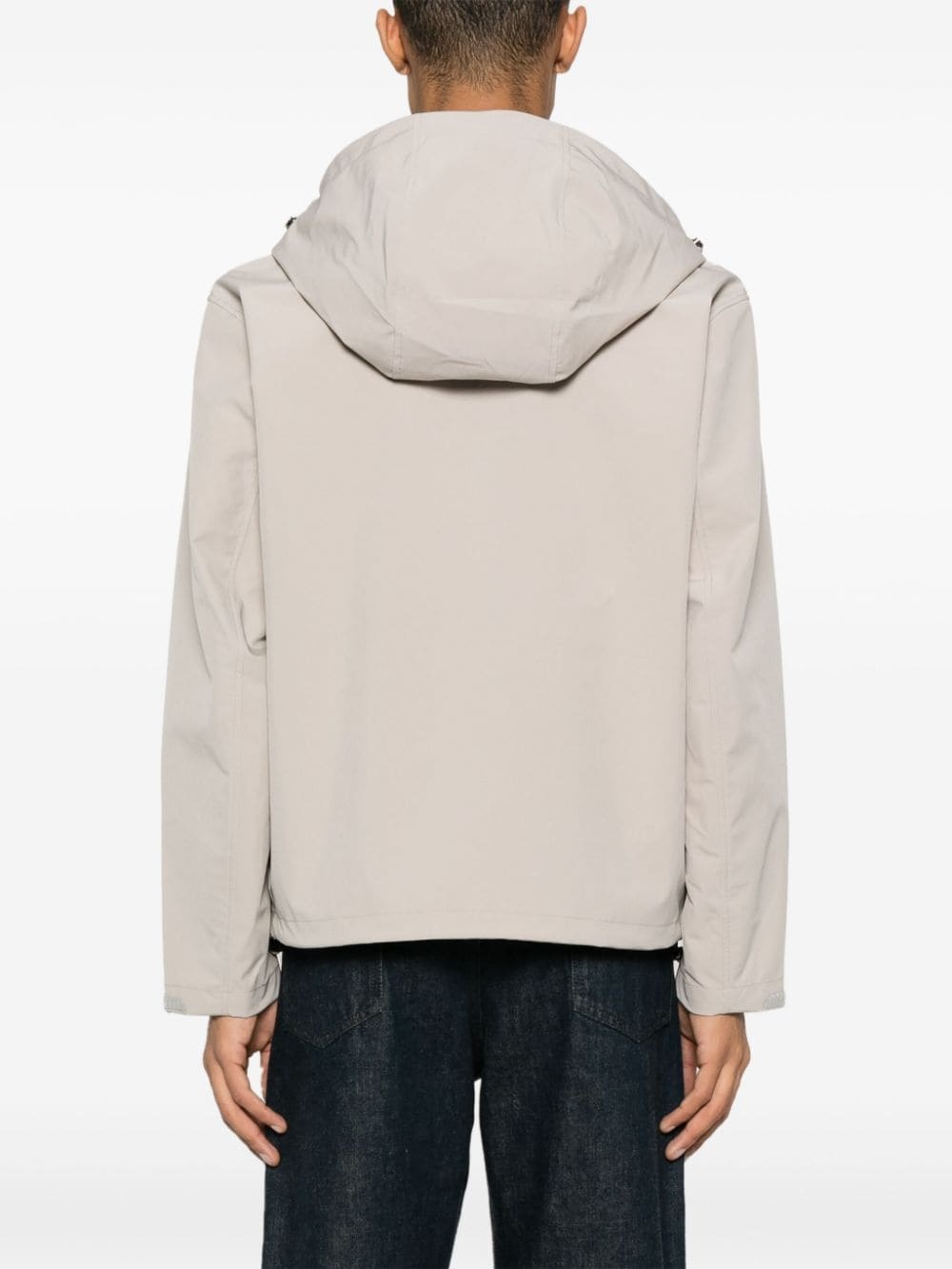 gabardine-weave hooded jacket - 4