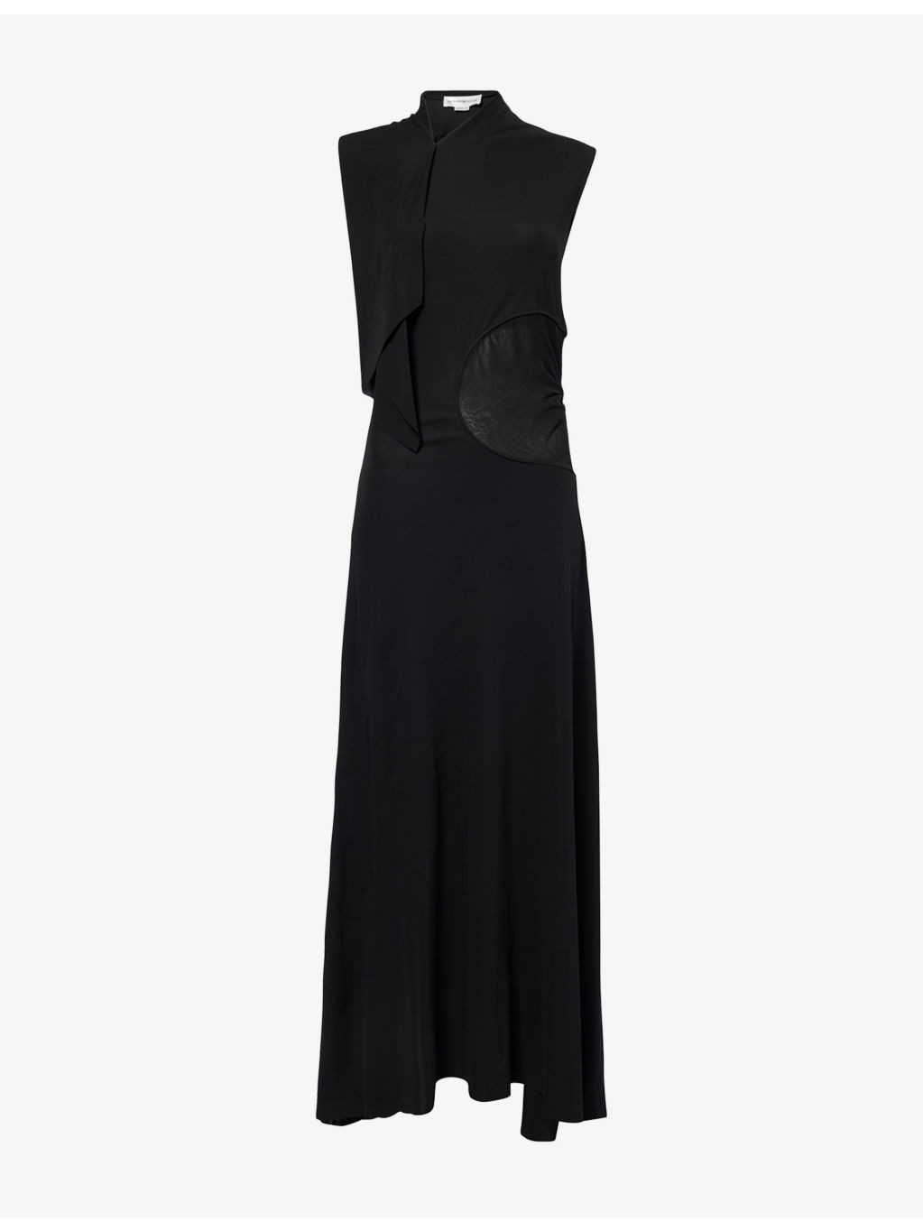 Draped Sleeveless Woven Maxi Dress - 1