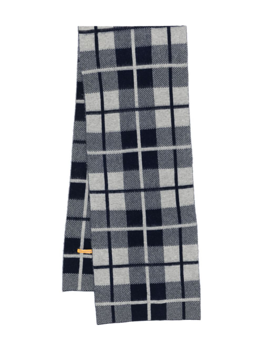checked wool scarf - 1