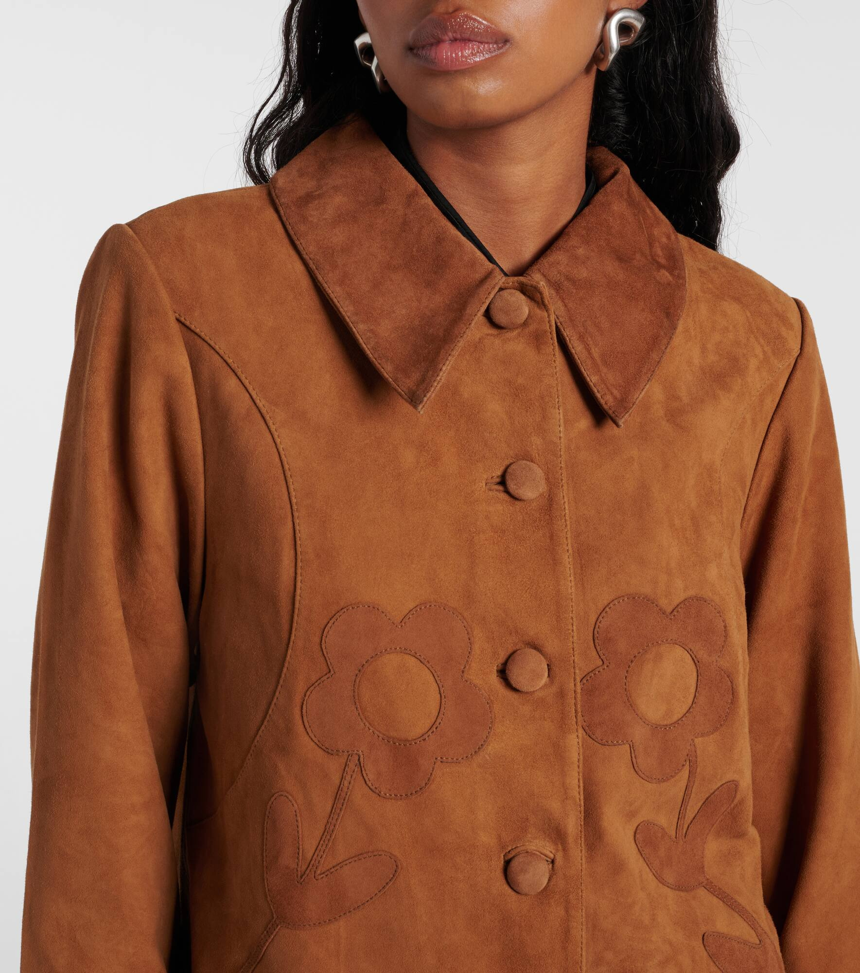Dionne appliqué suede jacket - 4