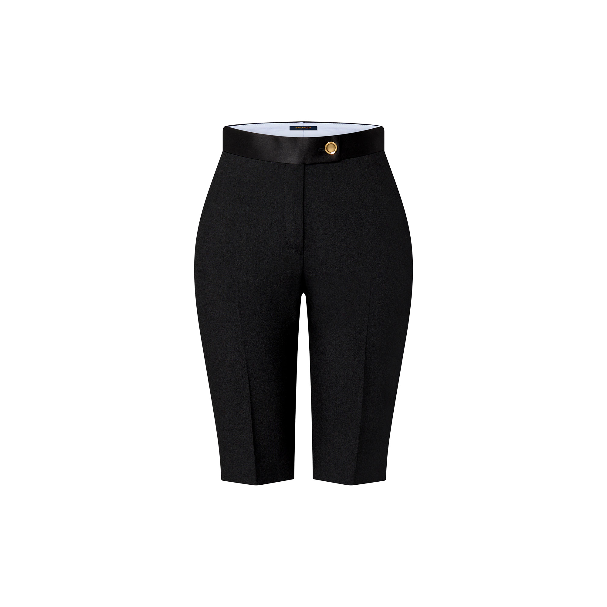 Satin Waistband Tailored Bermuda Shorts - 1