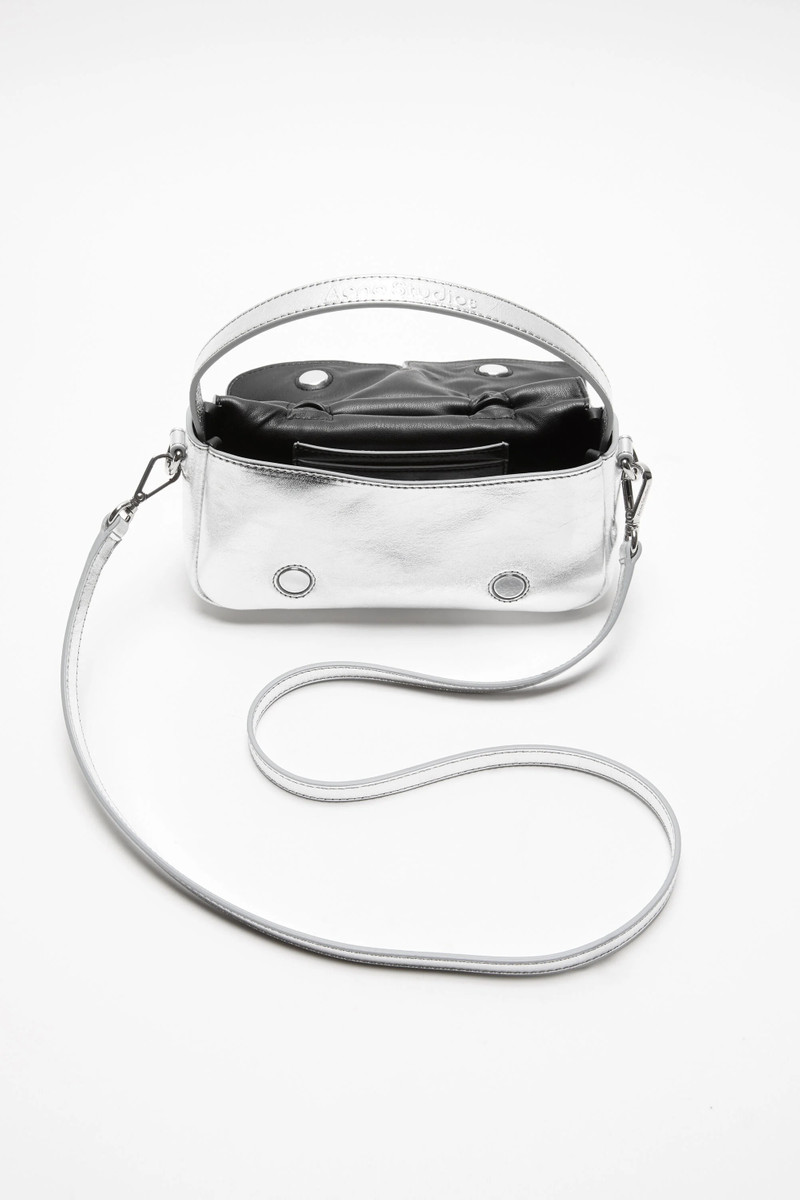 Acne Studios Multipocket micro metallic bag - Silver outlook