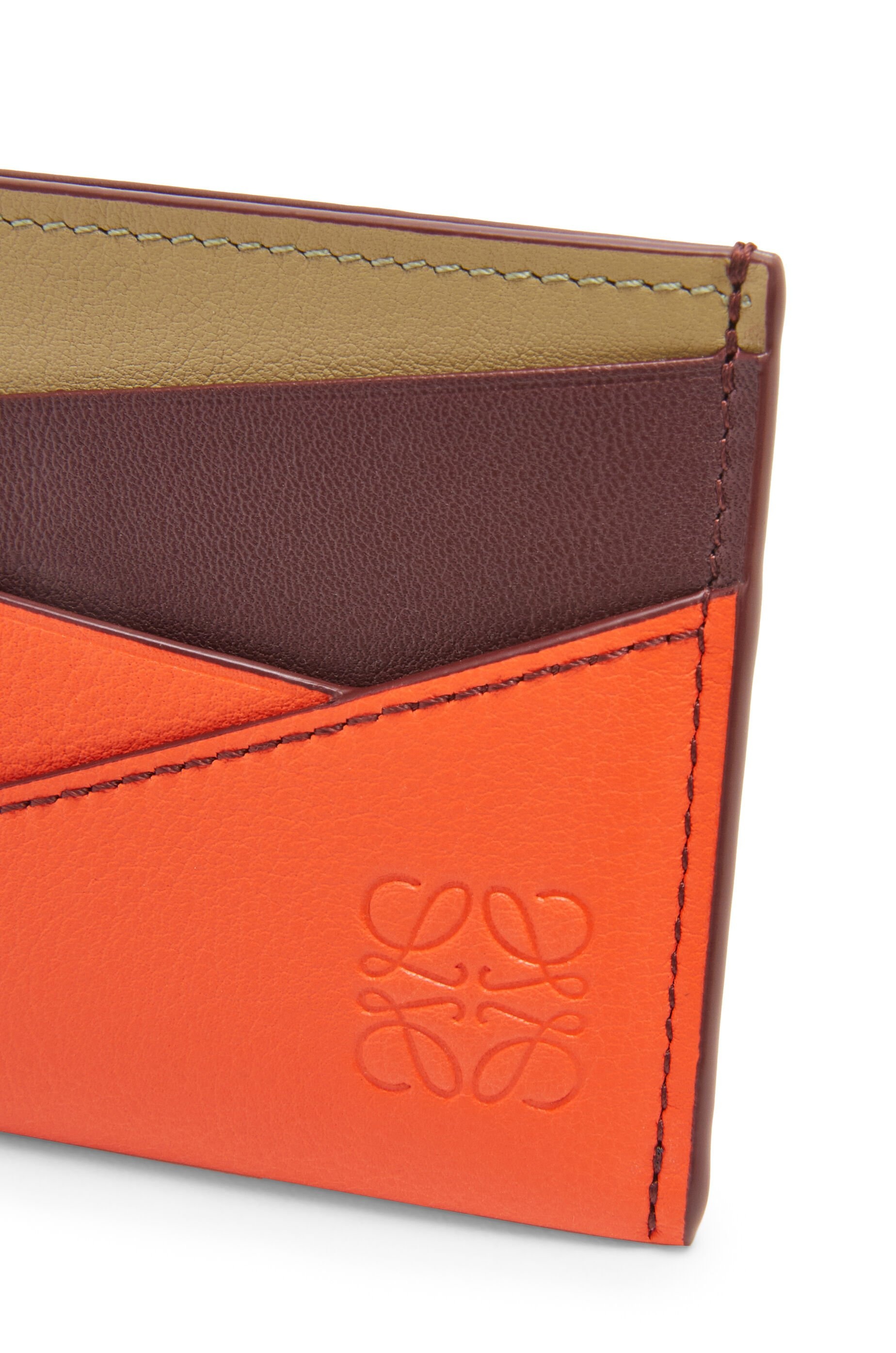 Puzzle plain cardholder in classic calfskin - 4