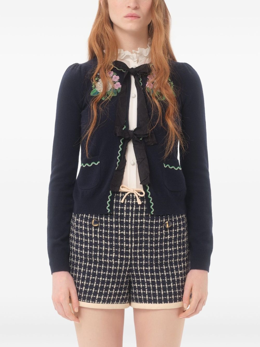 embroidered cardigan - 3