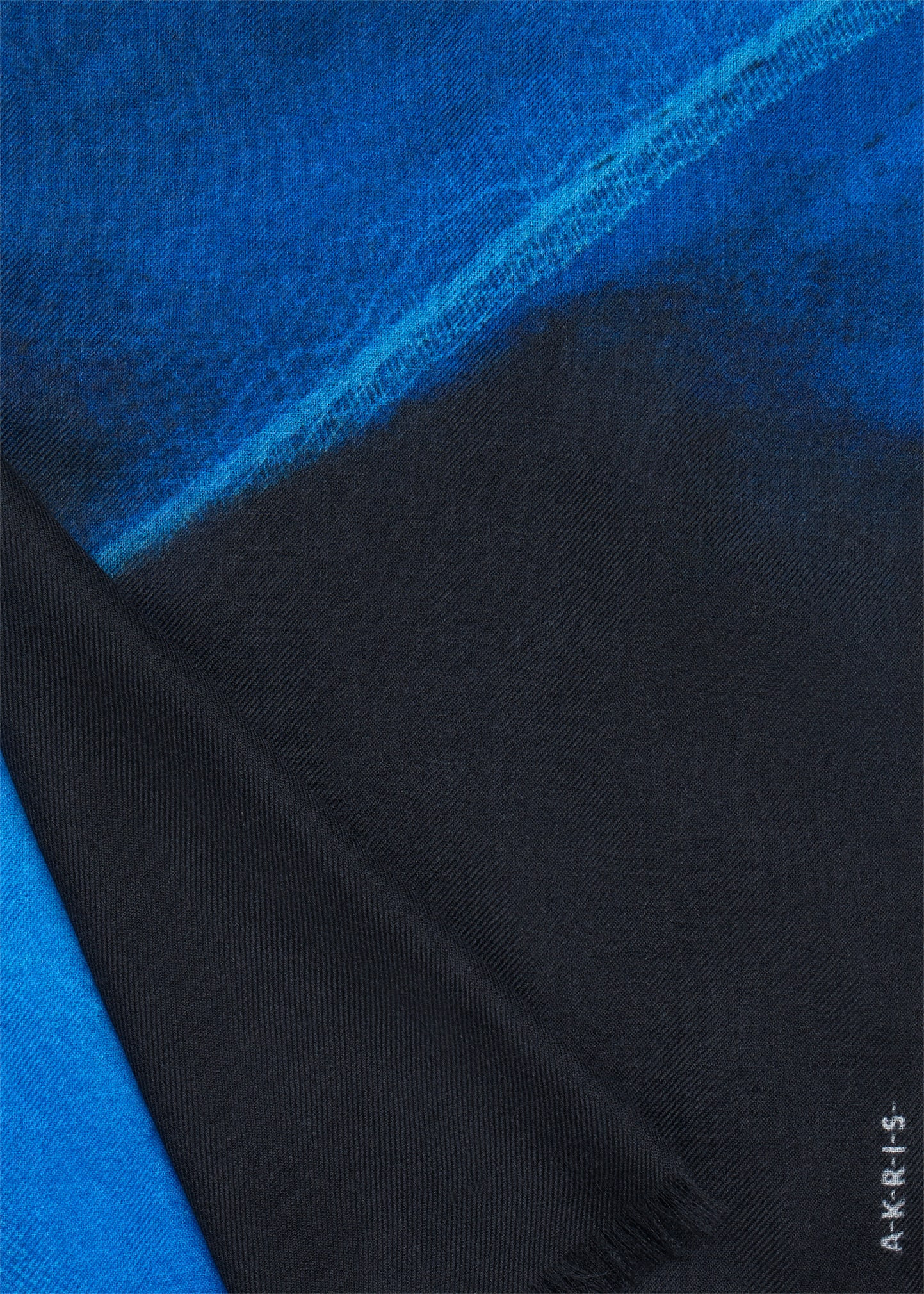 Alyson's Cyanotype Printed Cashmere Scarf - 2