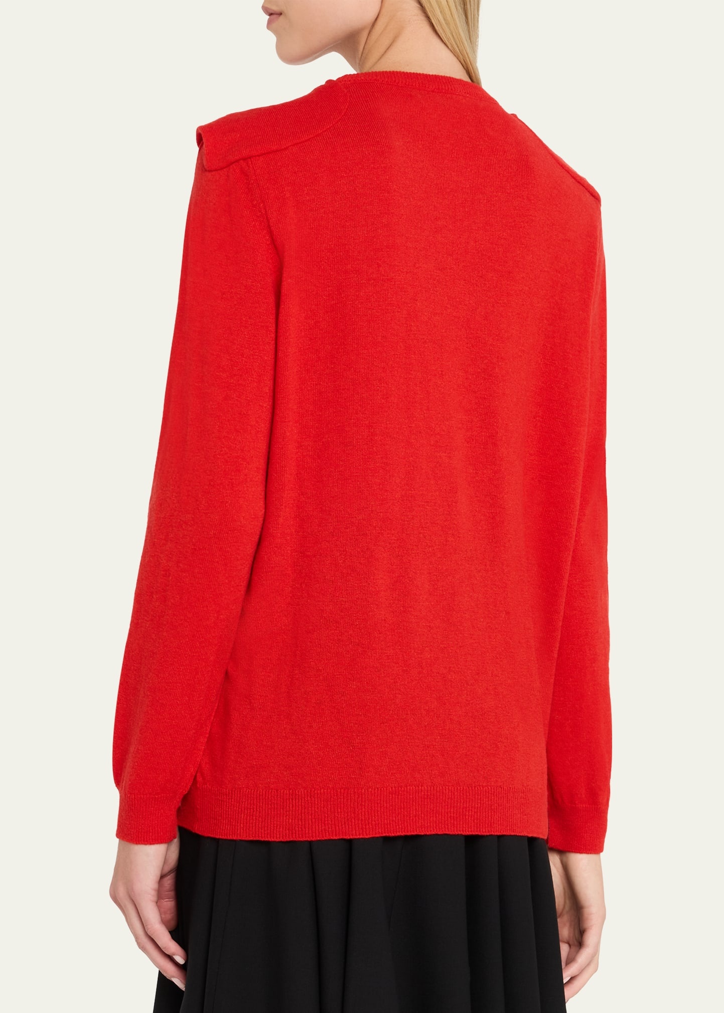Double-Sleeve Argyle Crewneck Sweater - 3